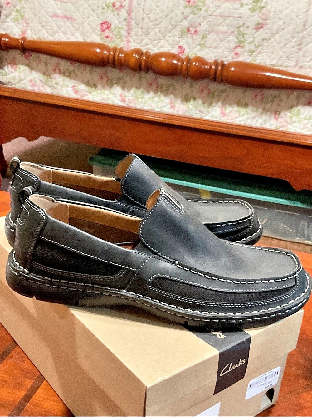 Clarks Jardin Race Black Loafers US 10.5  New In Box